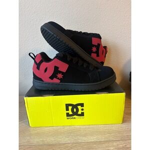 DC Court Graffik DC60102 Mens US 9M Black Comp Toe EH Slip Resistant Work Shoes